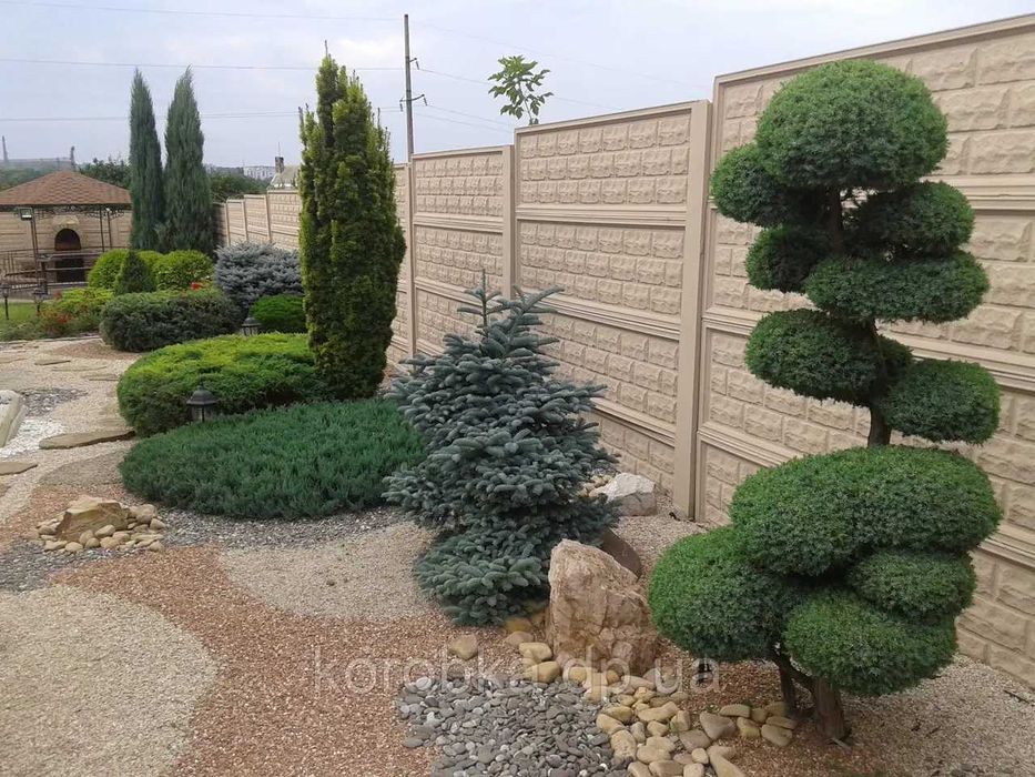 Аерація газону , стрижка туй, самшиту, інших рослин, ландшафтні роботи