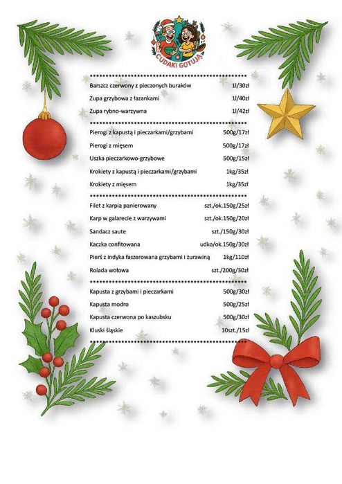 Catering spotkania wigilijne, firmowe, domowe