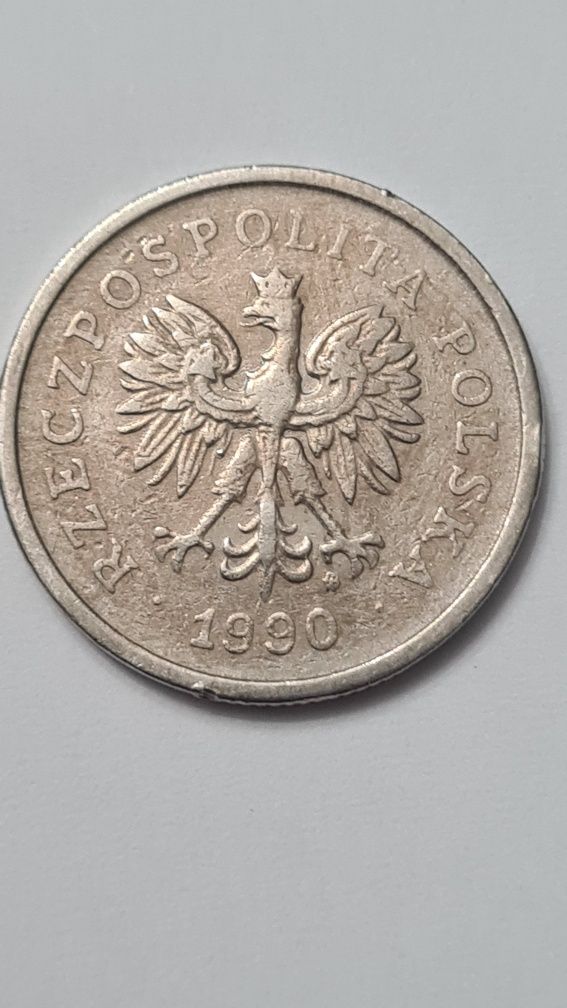 Moneta 1 zł 1990 poszukiwana rzadka ładna