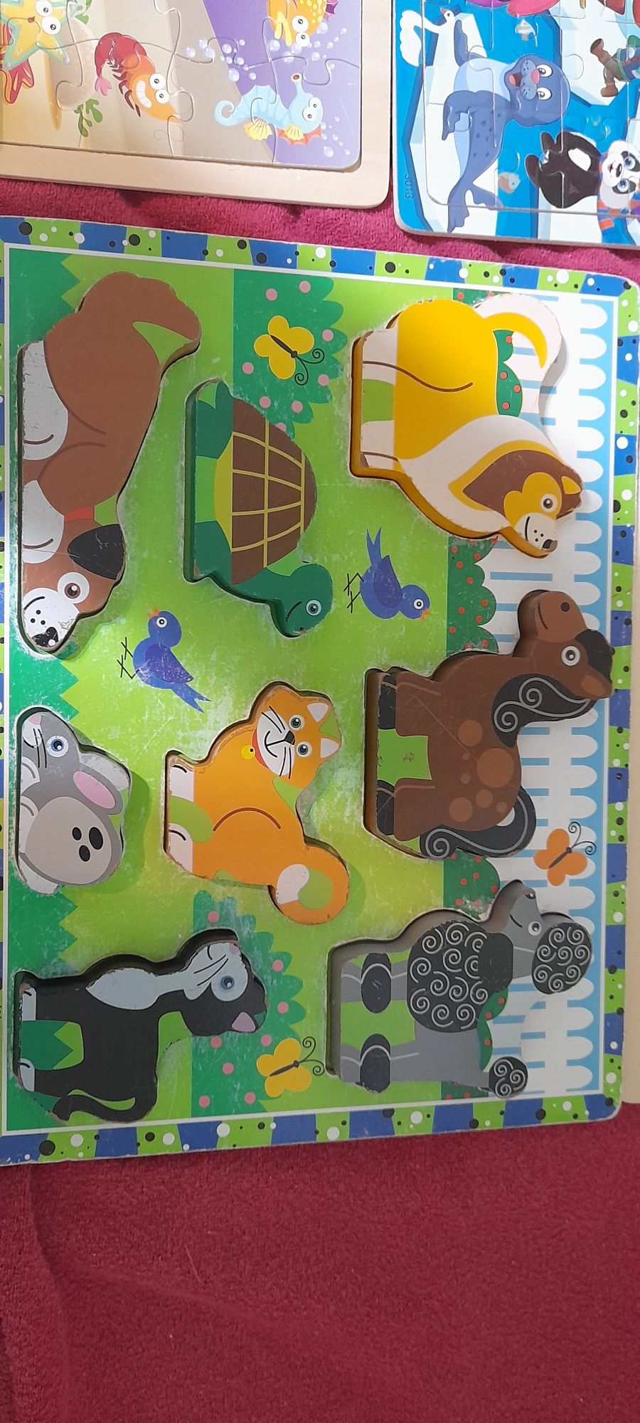 Puzzle drewniane zestaw