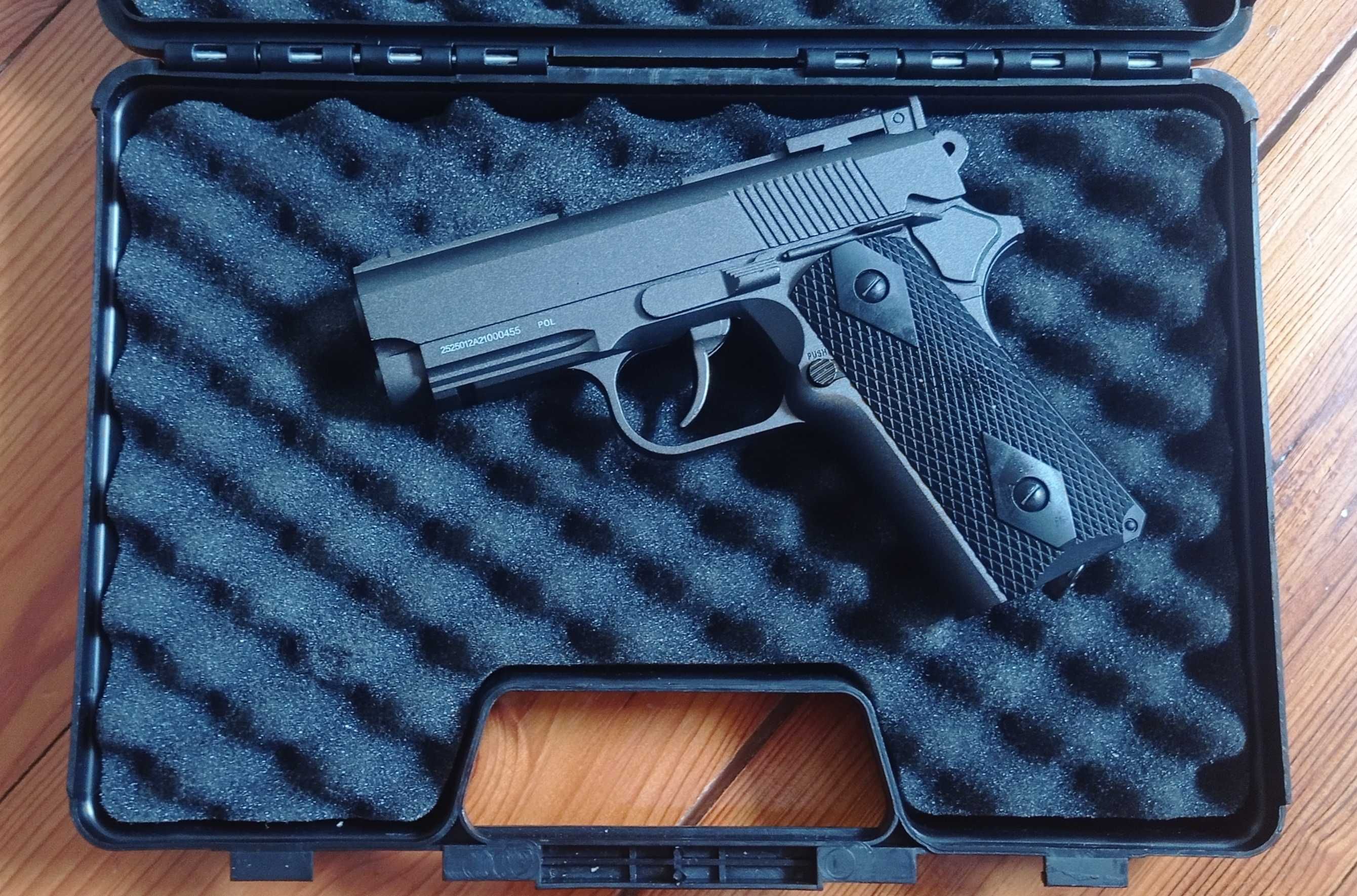 Pistola CO2 s/ blowback Airsoft Novo