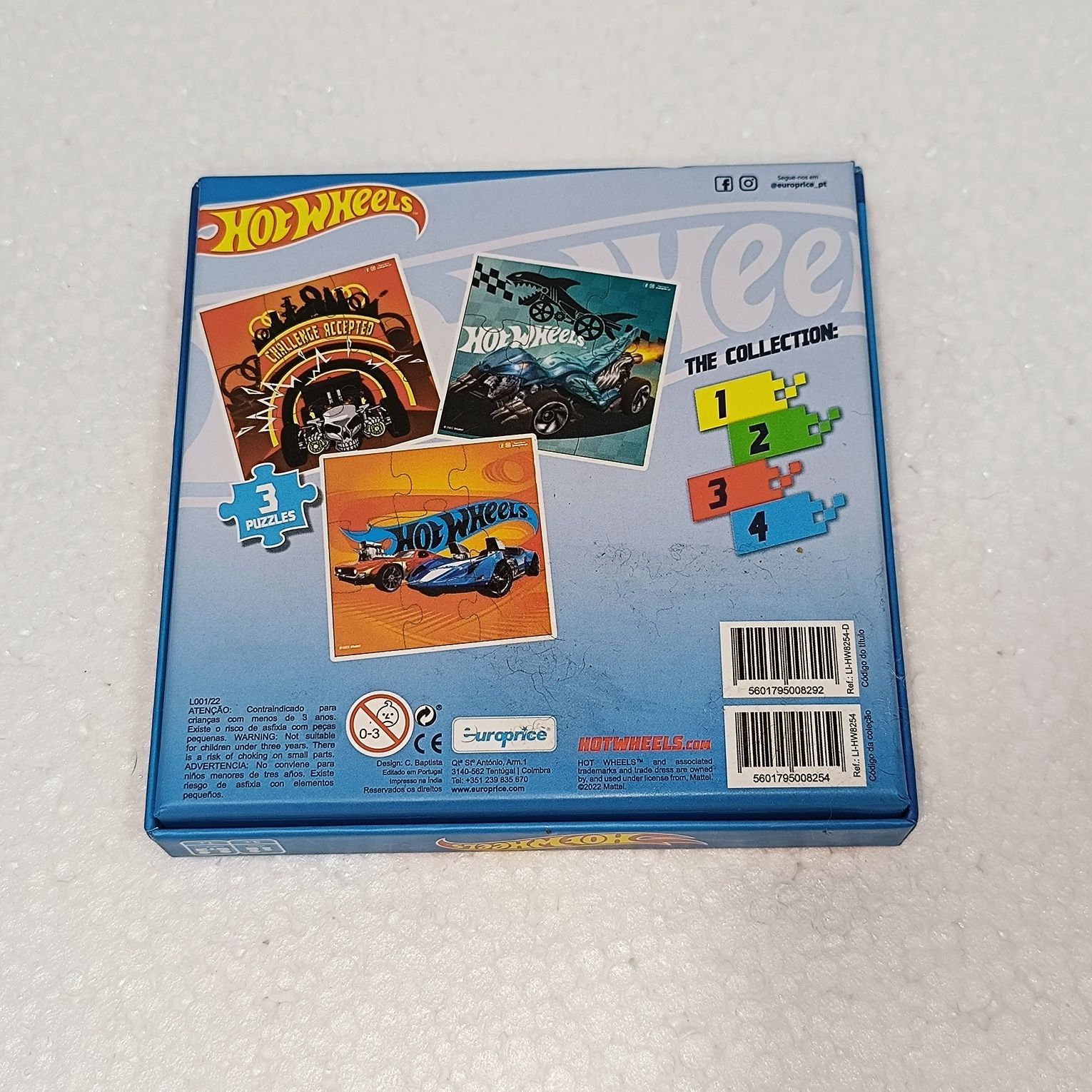 Conjunto de 2 Puzzles Infantis Europrice Hot Wheels e Looney Tunes 3+