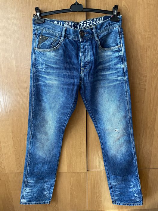 Jeansy męskie slim z przetarciami – rozmiar M (W32 L32)