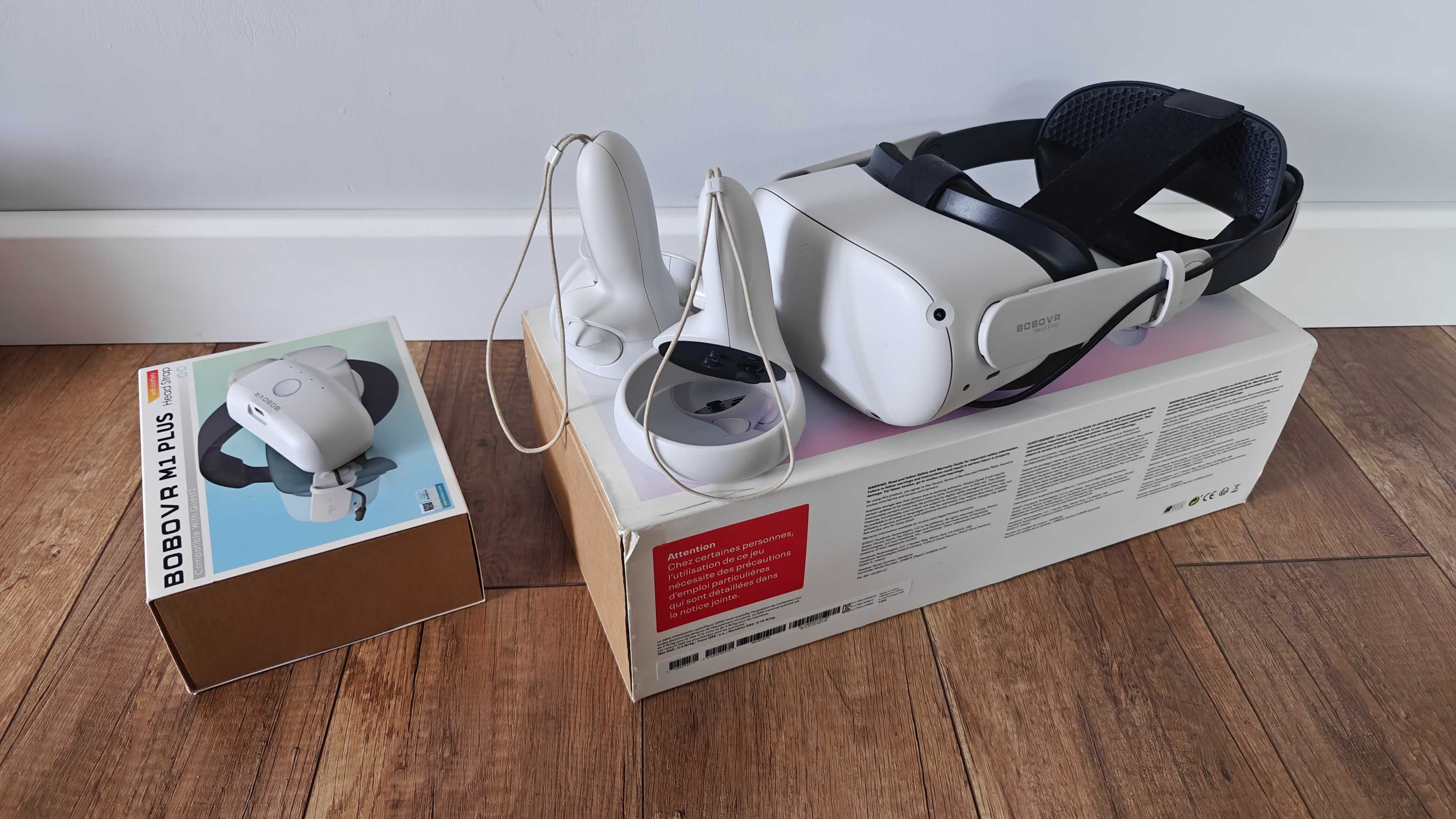 Google VR Meta Quest 2 + BOBOVR M1 Plus (Bateria) + Kabel USB C