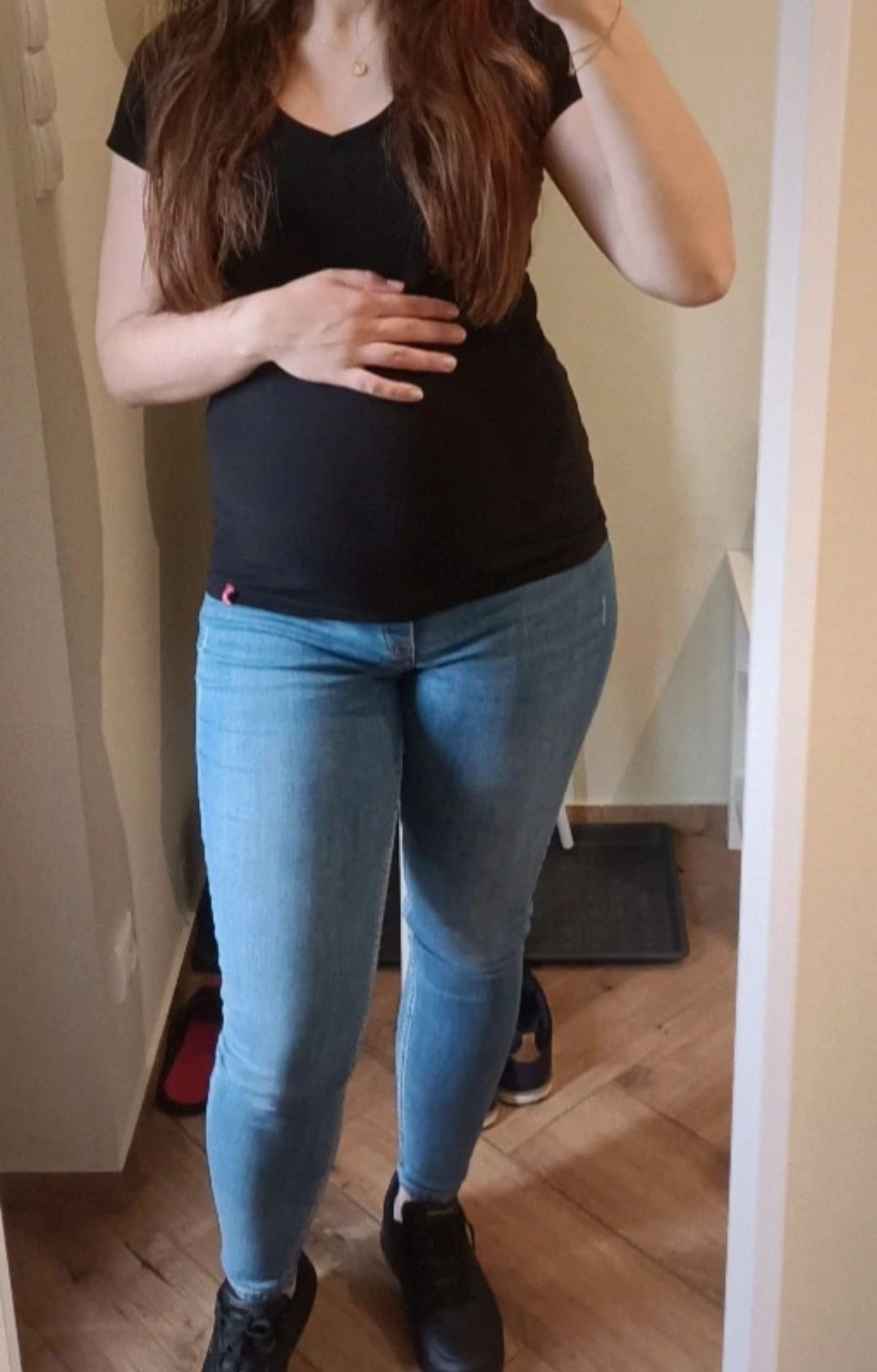Mama super skinny jeans spodnie ciążowe H&M rozm. L