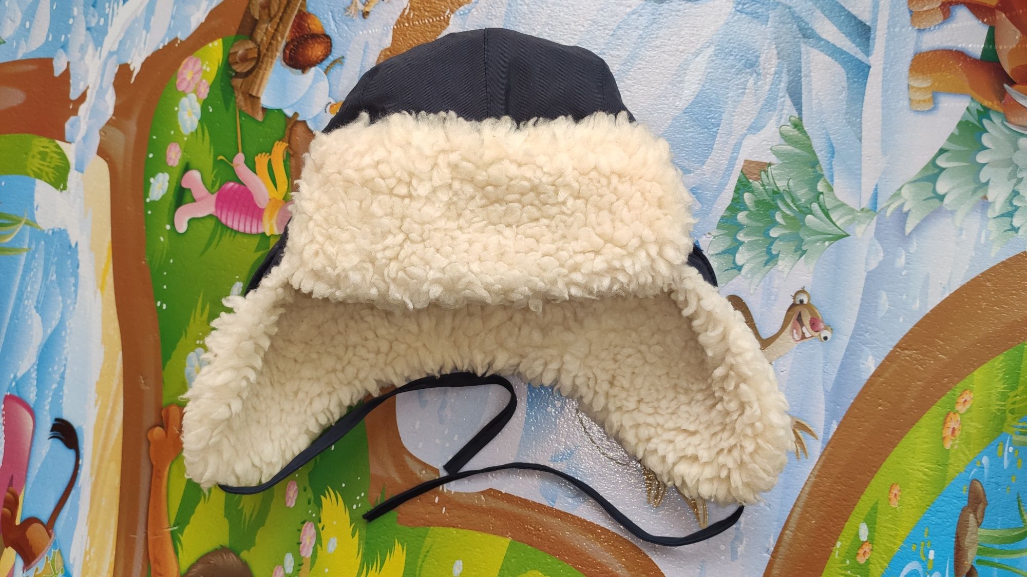 Зимняя шапка ушанка детская 50см