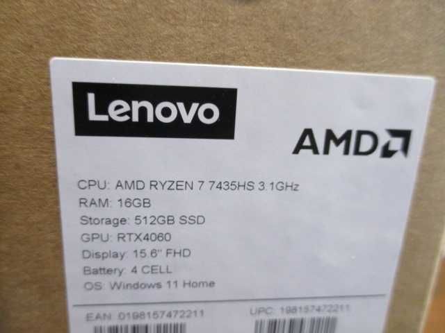 LENOVO LOQ 15ARP9 Ryzen 7435HS 512GB 16GB RAM RTX4060 8GB Nowy Plomba