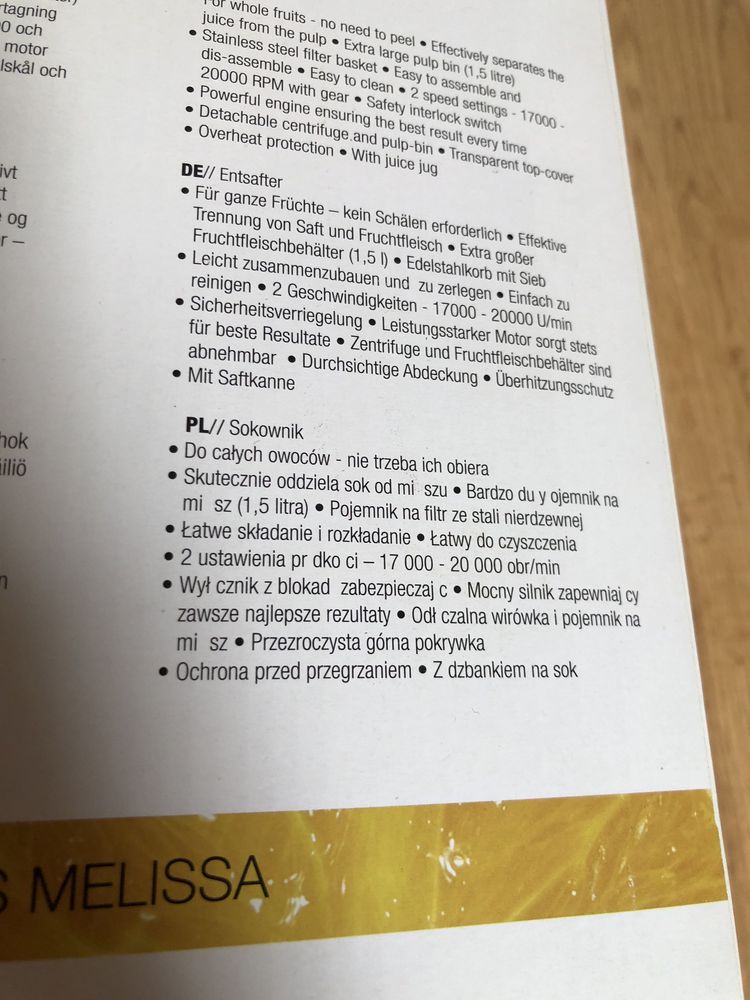 Sokowirówka Melissa