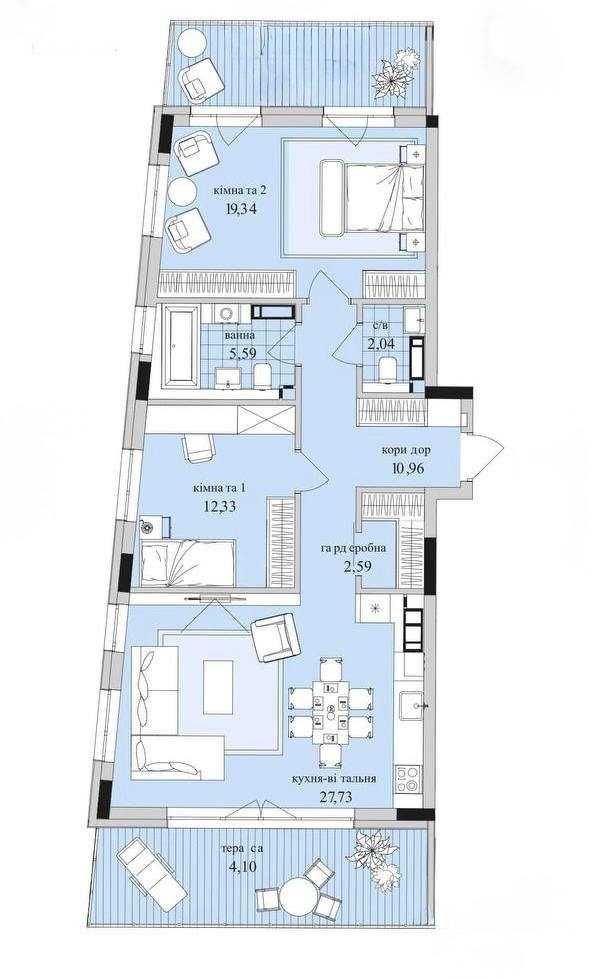 Продаж 2к квартири Паркова 19 ЖК Park Lake City Підгірці