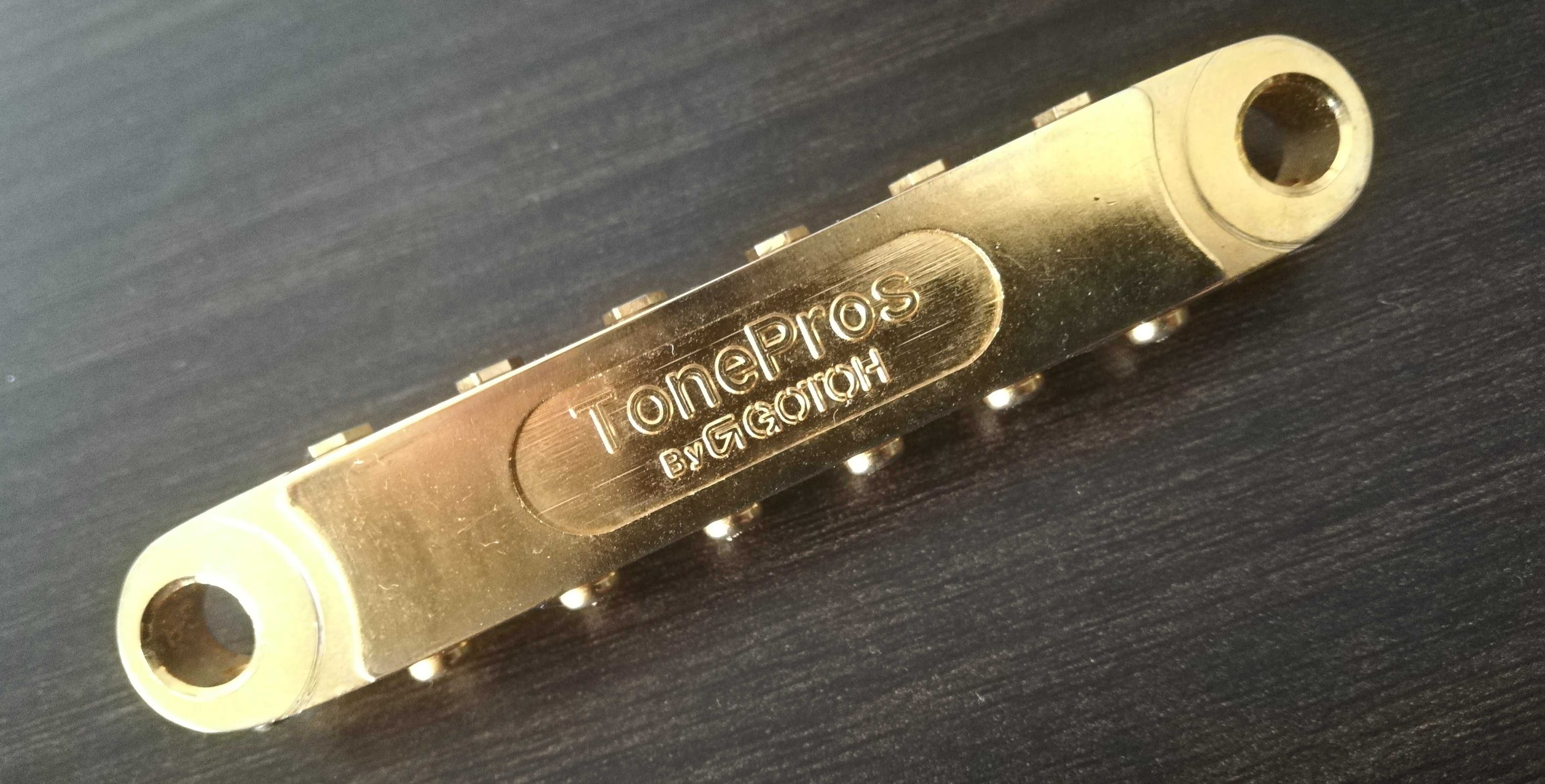 Set Hardware TonePros by Gotoh Ponte Tailpiece Jackplate Metric - GOLD