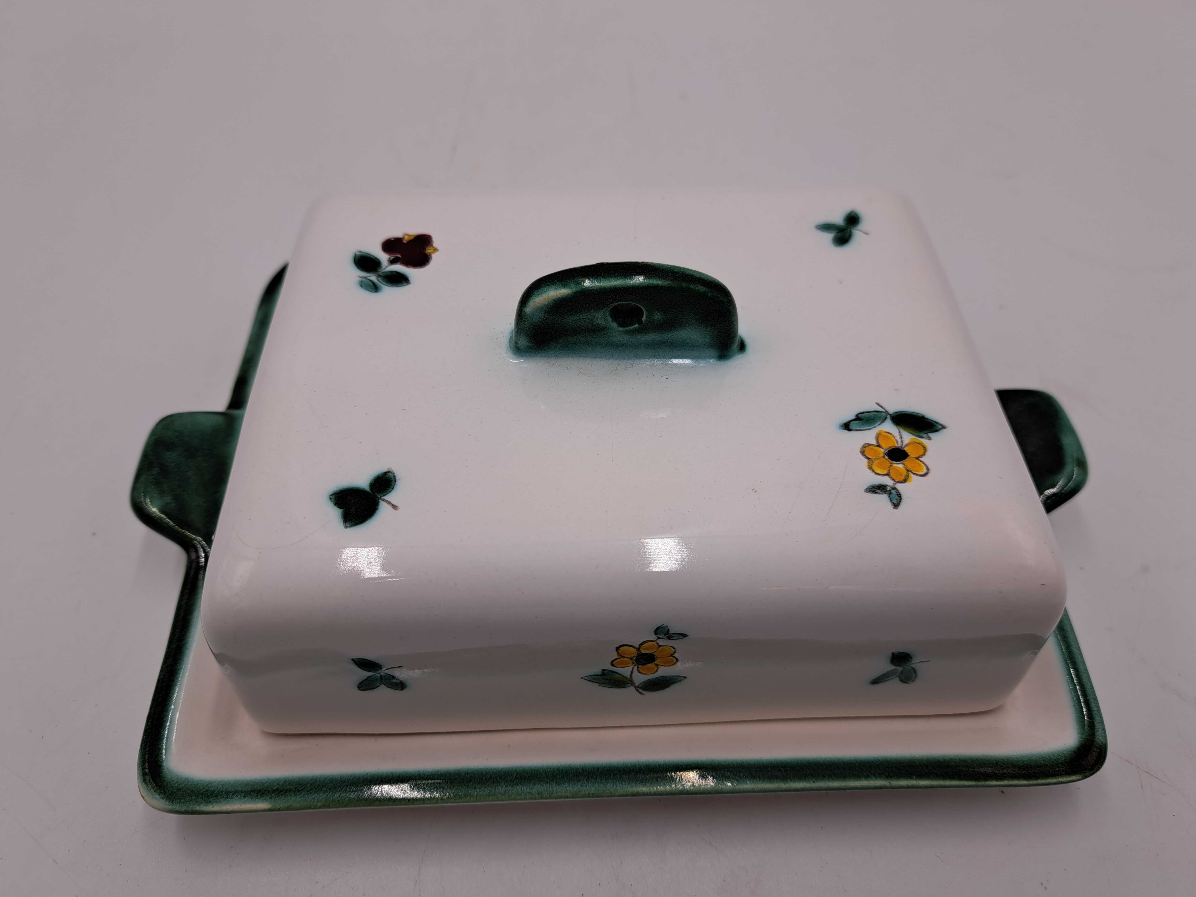 Maselniczka ceramiczna Gmundner Alpine Flower kwiaty Austria