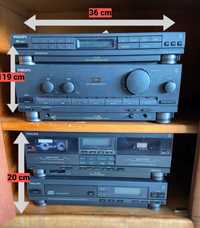 Aparelhagem som Philips CD e cassette e radio
