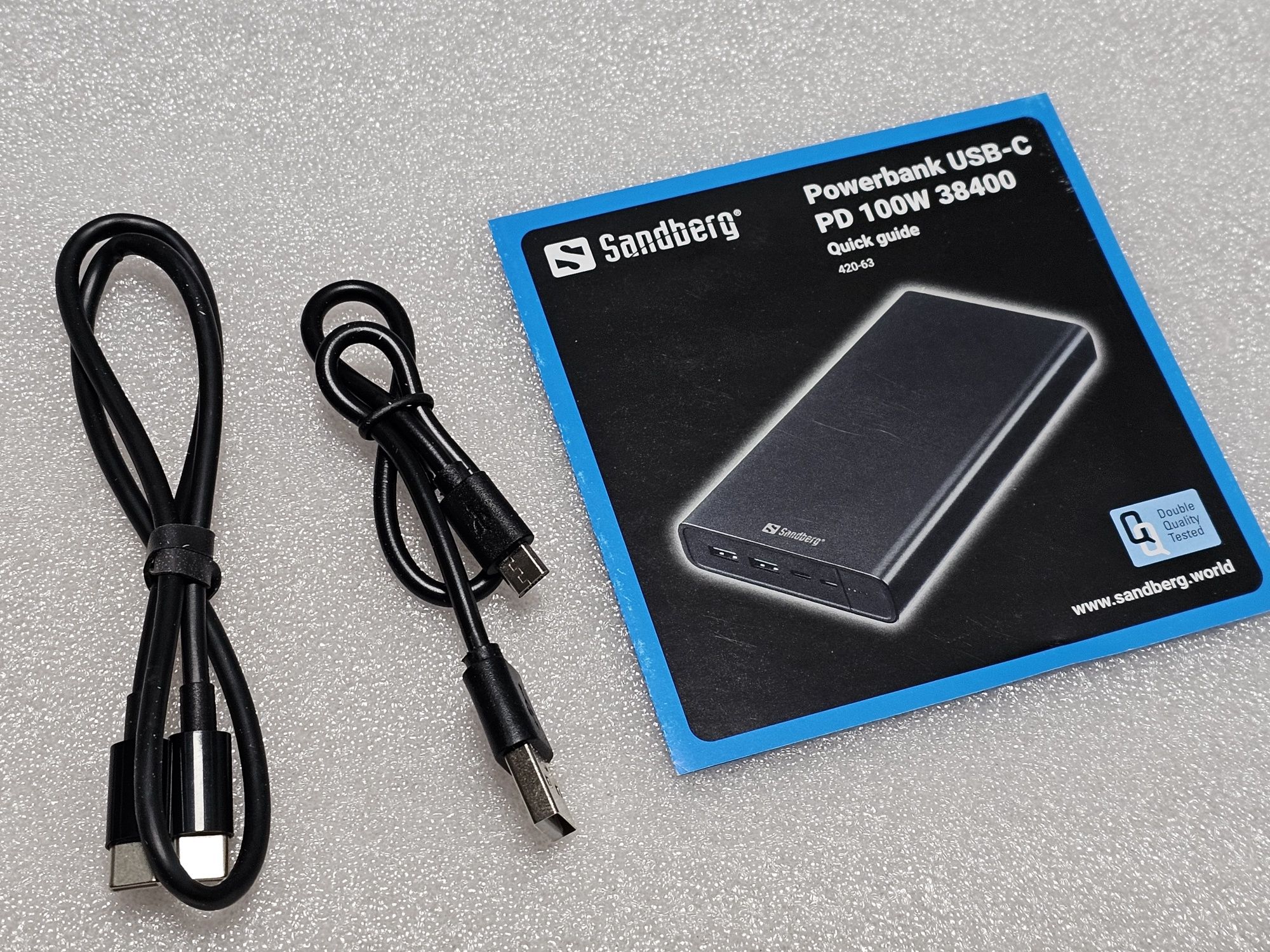 PowerBank Sandberg USB-C PD 100W 38400mAh.