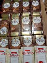 Czekolada ferrero i raff.,lindt 13 sztuk- 90 zl.