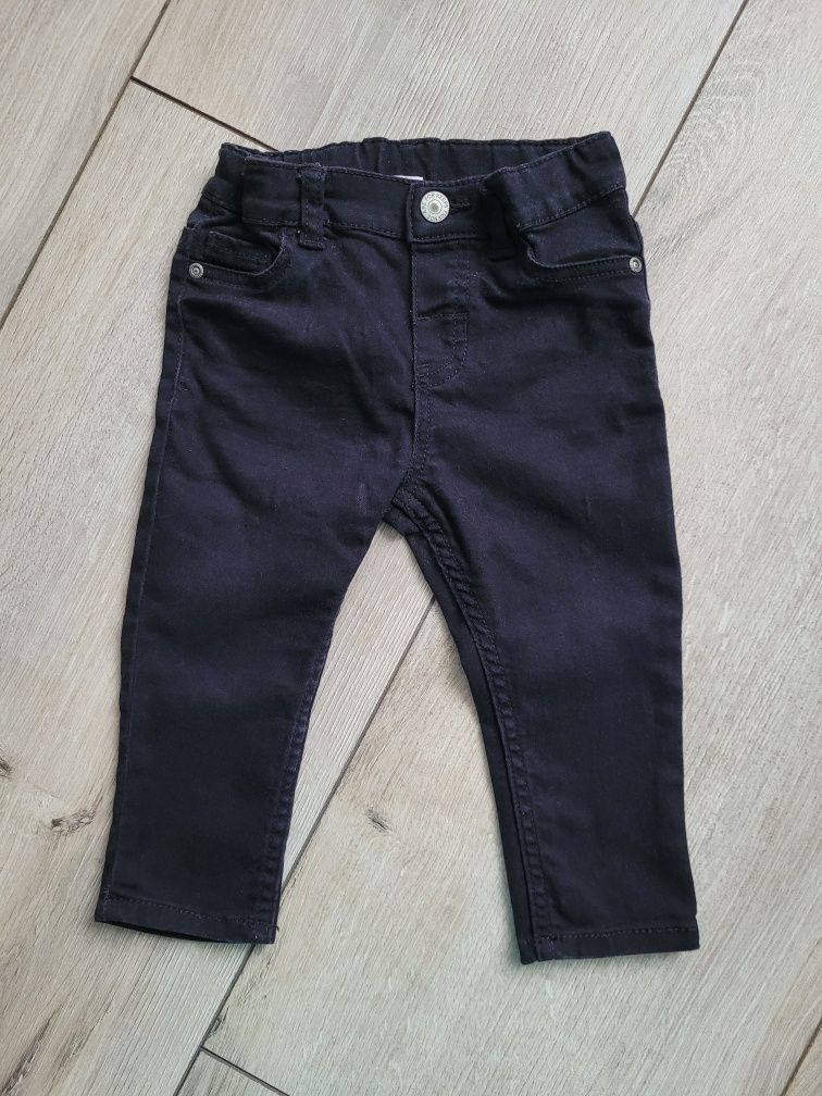 Czarne jeansy / spodnie jeansowe H&M rozm. 74