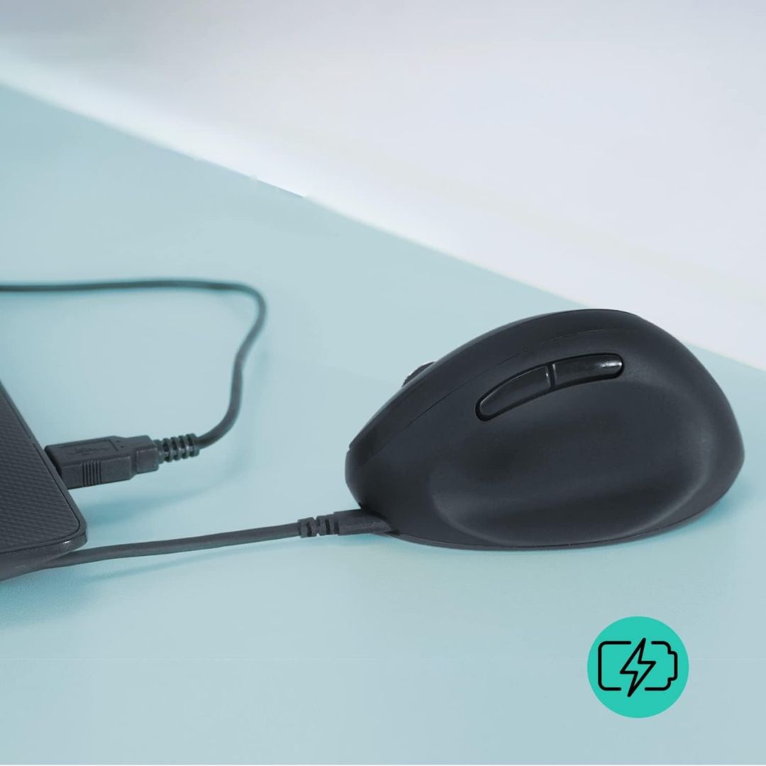 Cicha Ergonomiczna bezprzewodowa mysz Bluetooth Perixx PERIMICE-819B