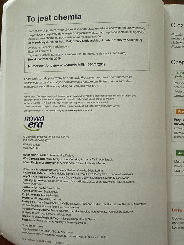 To jest chemia podrecznik Klasa 1