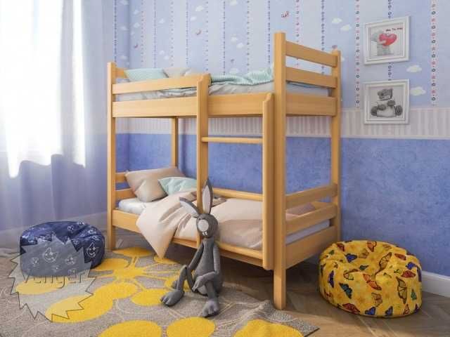 Двоярусне ліжко з натуральної деревени