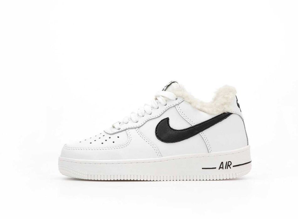 Унисекс зимние кожаные кроссовки Nike Air Force 1 '07 Low зимові найк
