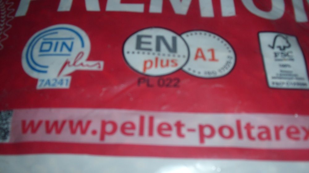 Pellet Premium Poltarex certyfikat EN plus A1, DIN plus