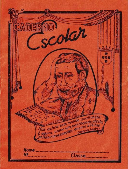 4 Cadernos escolares antigos - anos 60 - Queirós Ribeiro