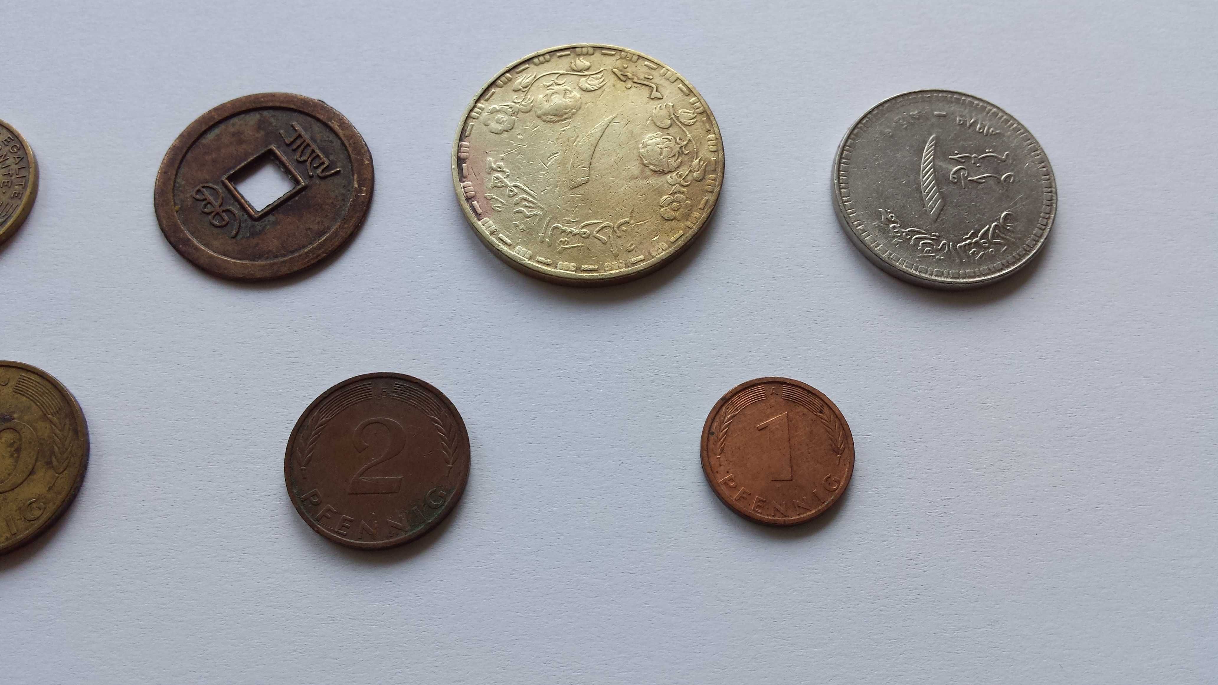 Momety z różnych krajów 2 Pfennig 1971 1 Pfennig 1991 10 Pfennig 1984