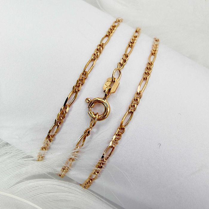 Nowy złoty łańcuszek PR.585 14K 50cm / FIGARO