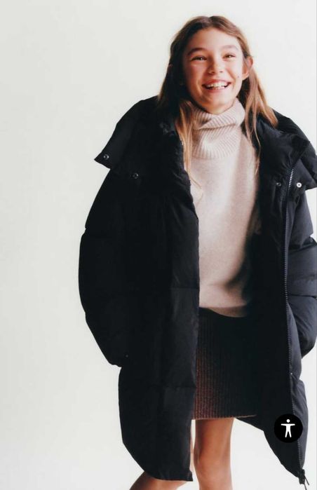 Куртка пуховик Zara оригінал 120 нова колекція пух-перо унісекс