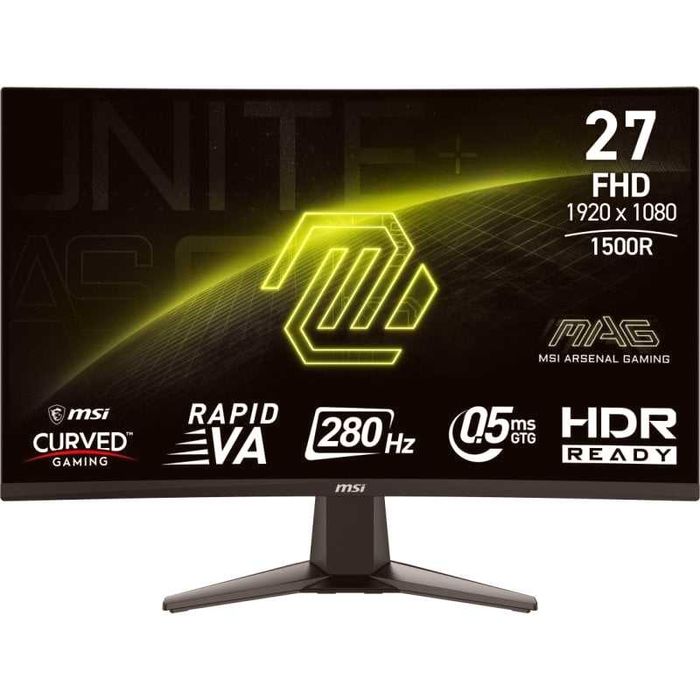 MSI MAG 276CXF 27" LED Rapid VA FullHD 280Hz Curvo - Promoção