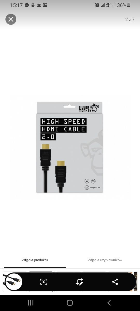 Kabel HDMI Silver Monkey 5m (HDMI – HDMI)