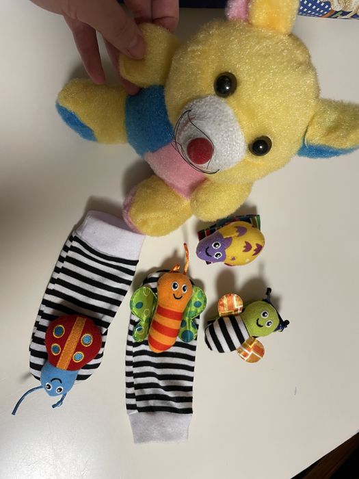 Носочки брязкальця напульсник мишка мʼяка іграшка