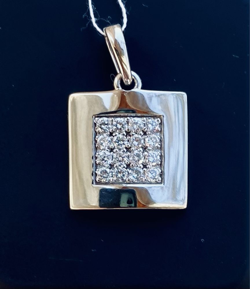 Золотой кулон, подвеска с бриллиантами 0,285кт, 2,32 г.