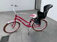 Vendo bicicleta de senhora c/cadeira de bebé.