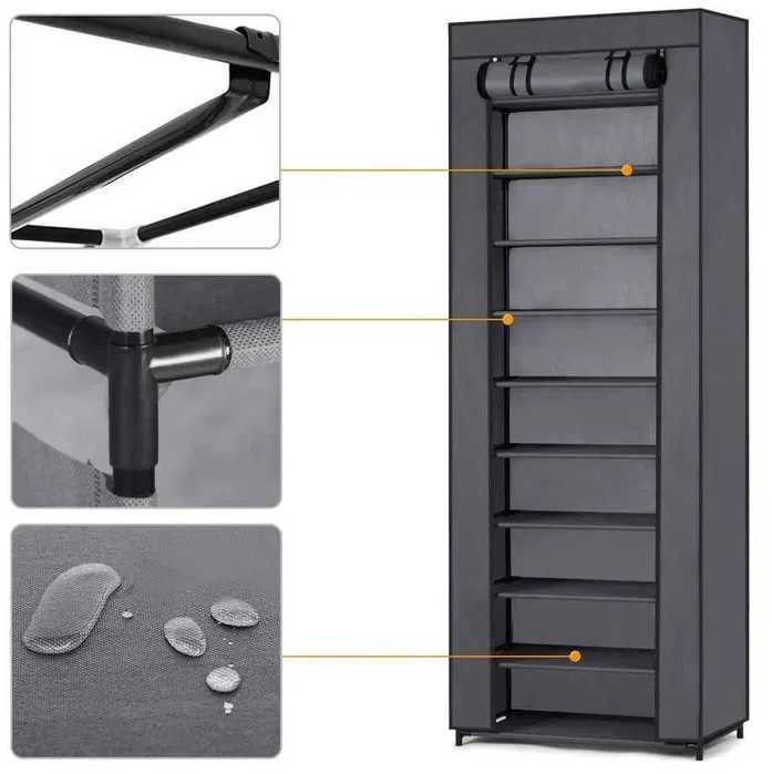 SZAFA TEKSTYLNA XXL Szafka Na Buty Ubrania Organizer PÓŁKI Pokrowiec