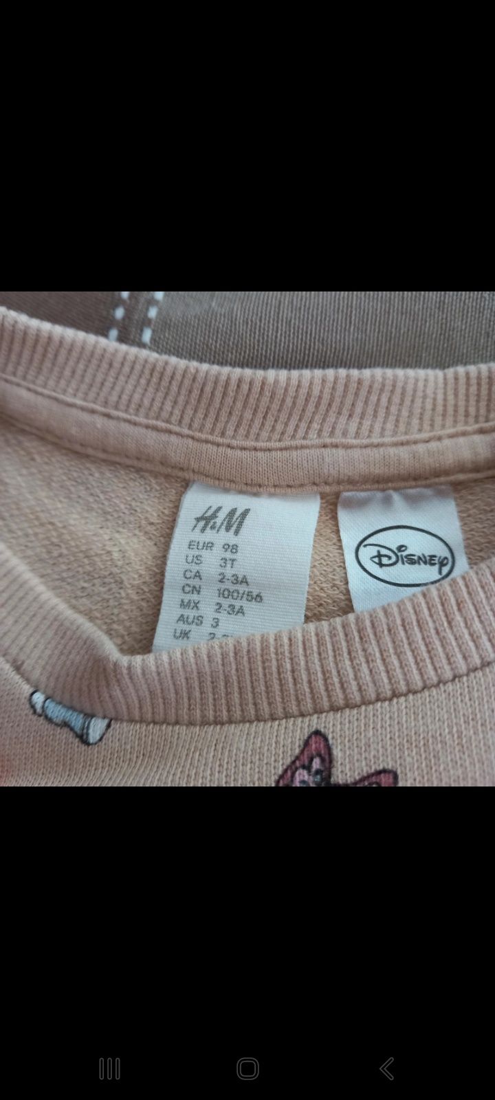 Bluzy, bluzki dziewczęce, Disney, Minnie, Bambi, r. 98 Zestaw