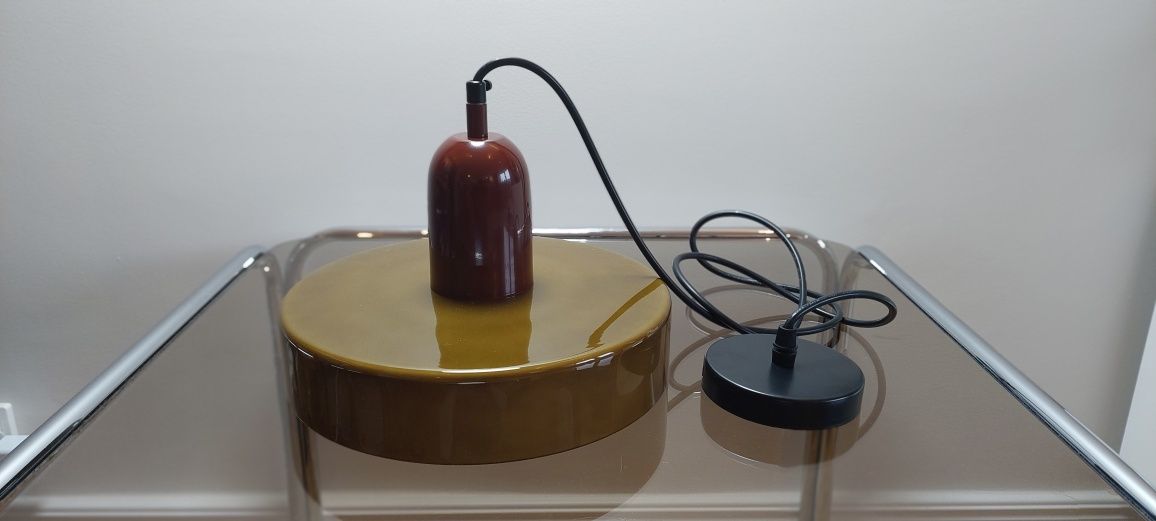 Nowa szklana lampa wisząca sufitowa w stylu retro vintage pop art deco