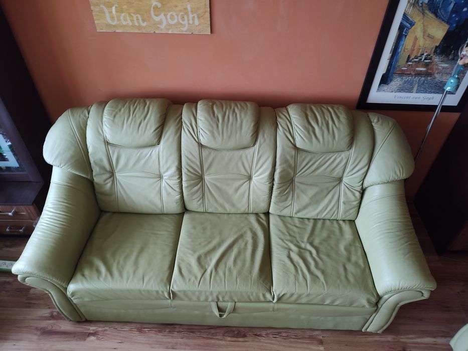 Komplet wypoczynkowy 3+2+1 skóra