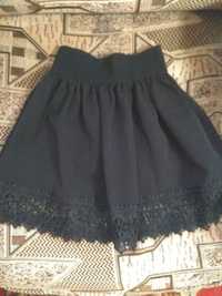 Школьная черная юбочка юбка