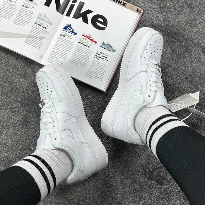 Кросівки найк аір форс білі 35 - 46 розмір nike air force af1 white