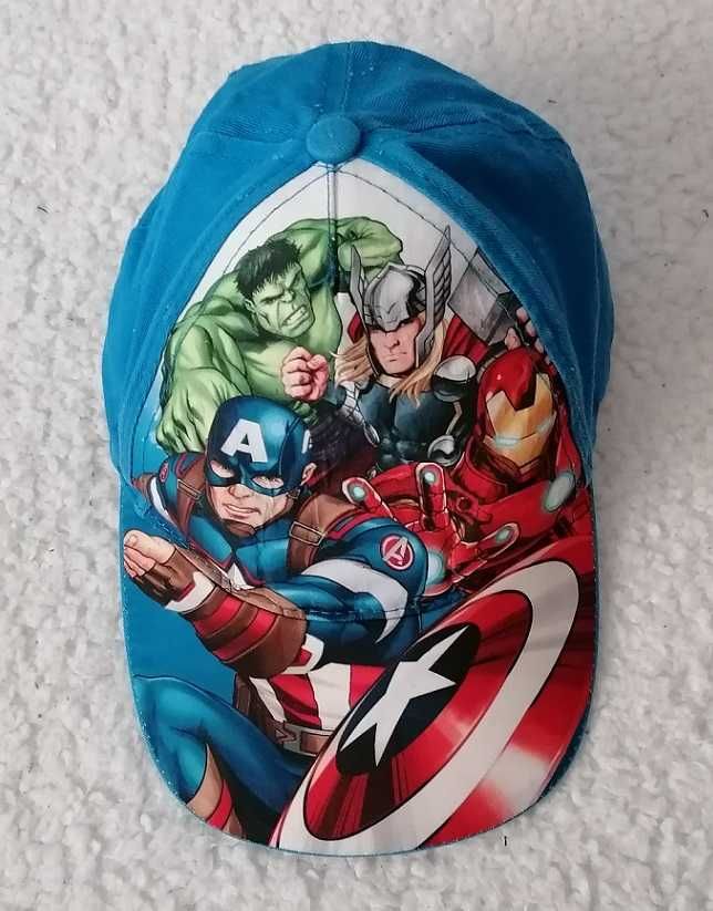 Marvel Czapka z daszkiem Chłopięca Regulacja Rzepem r. 53