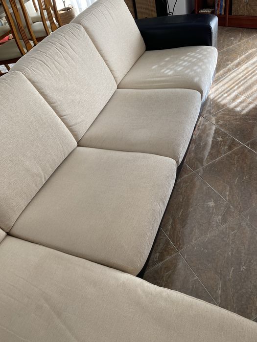 Sofa em pele Chaise long