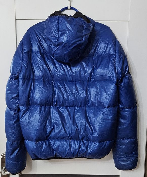 Tommy Hilfiger M/L kurtka puchowa niebieska piekna 100% org Usa