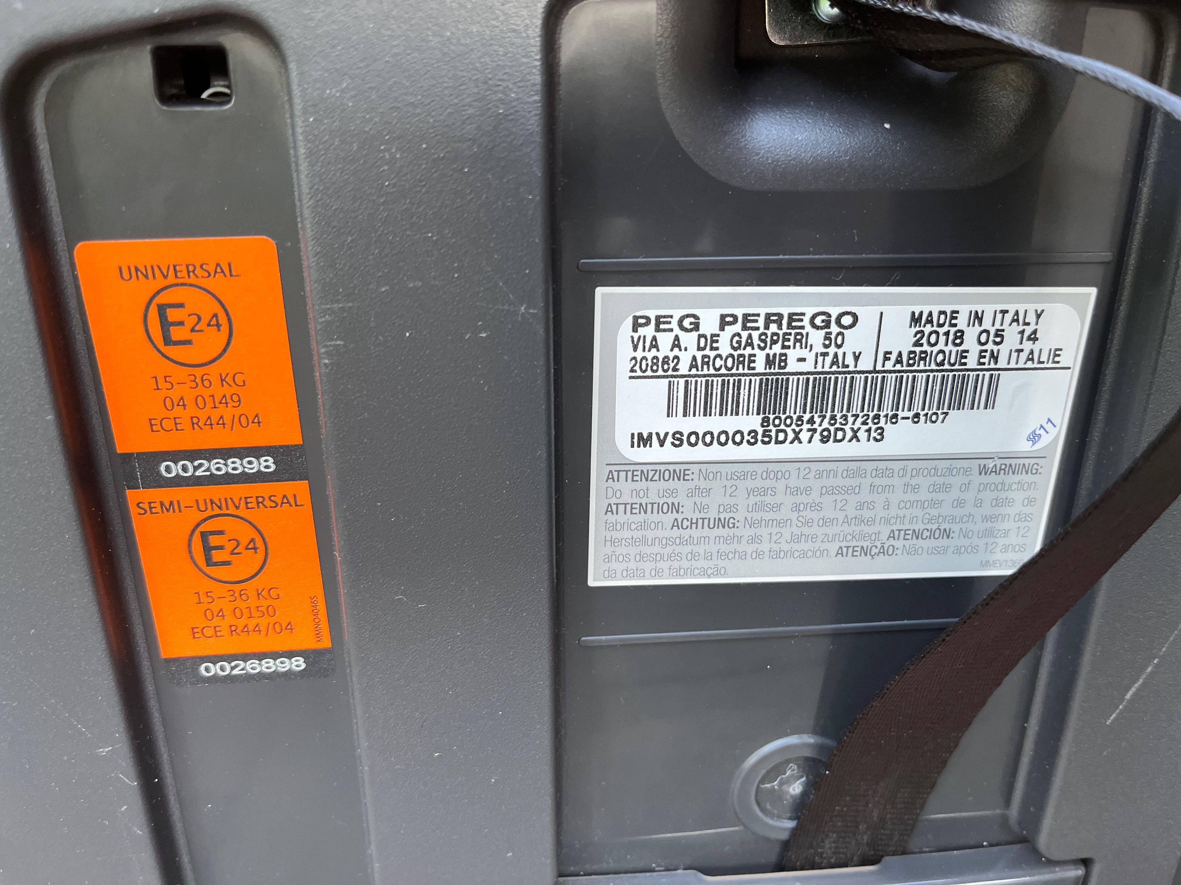 Fotelik podstawka PEG PEREGO 15-36kg Isofix