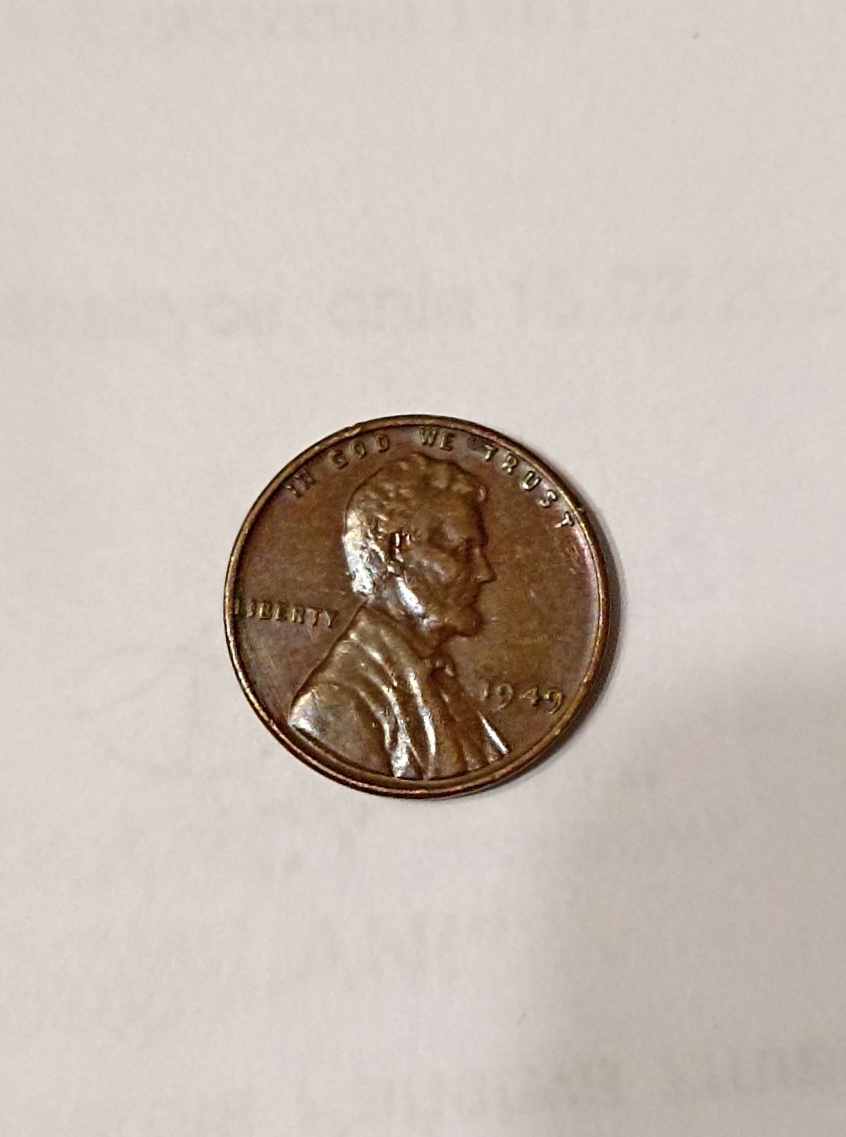 Moneta USA,1 cent rok 1949