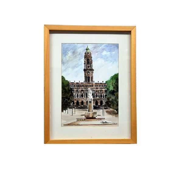 Pintura original a Aguarela de José Barbosa