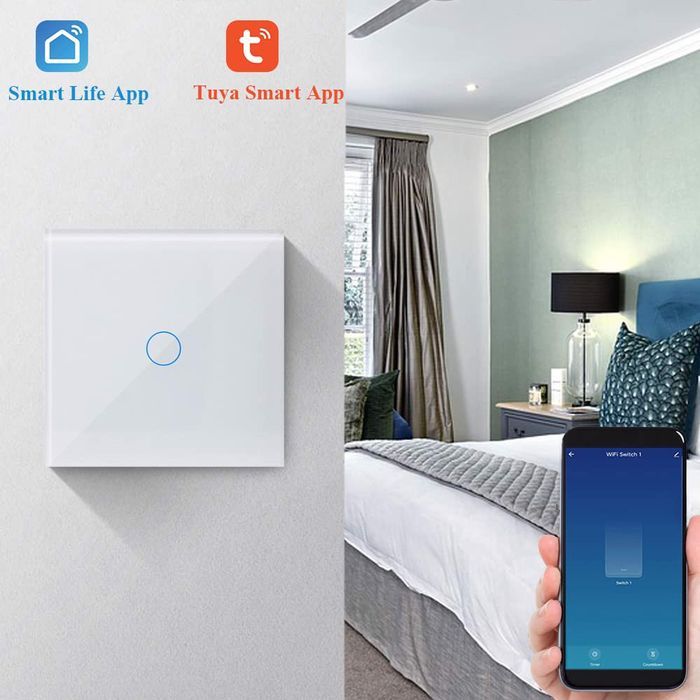 włącznik światła biały panel 300w wifi