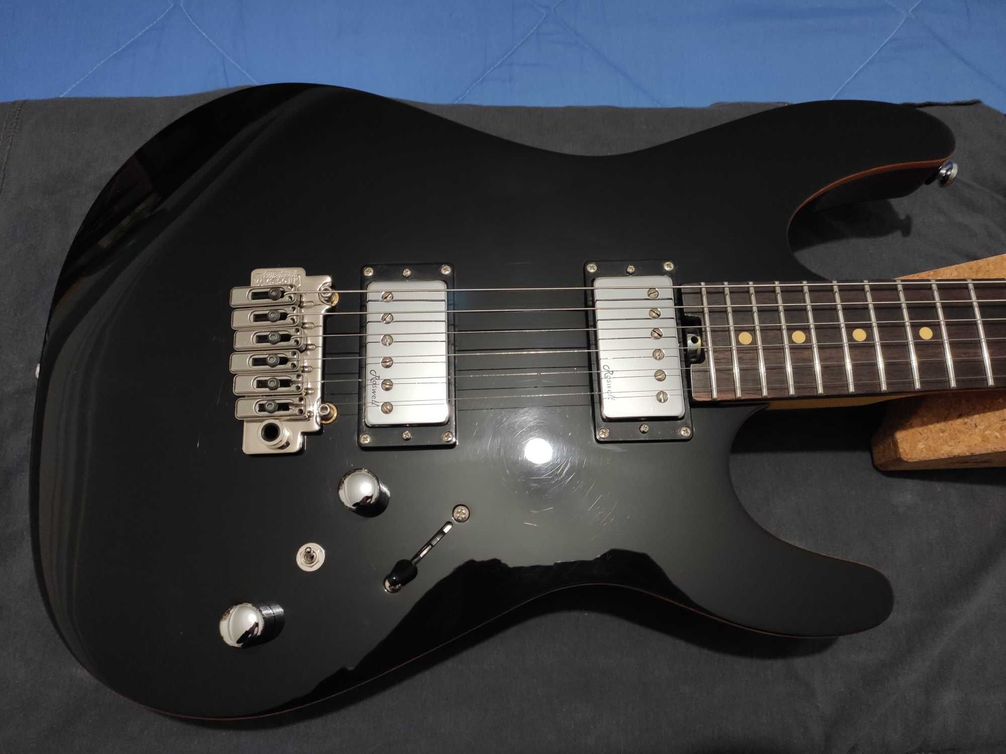 Guitarra elétrica Harley Benton Fusion-II HH EB BK + Mala Gator