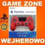 NOWY Pad Sony Dualshock 4 V2 PS4 + Slim + Pro = Magma Red = Czerwony