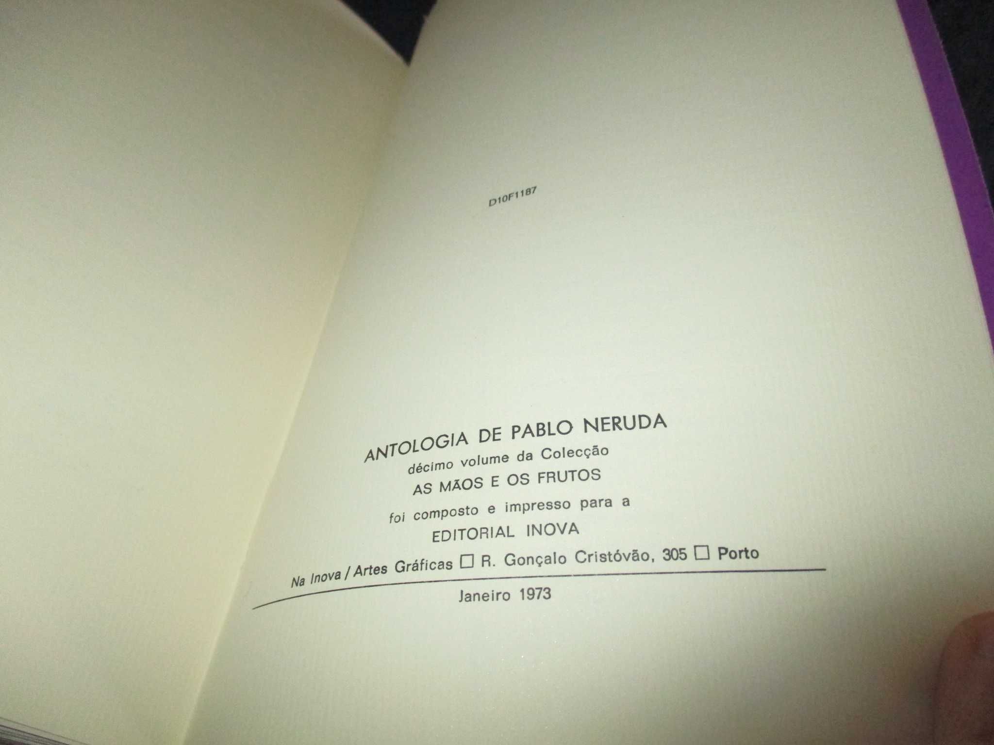 Livro Antologia de Pablo Neruda 1ª edição INOVA
