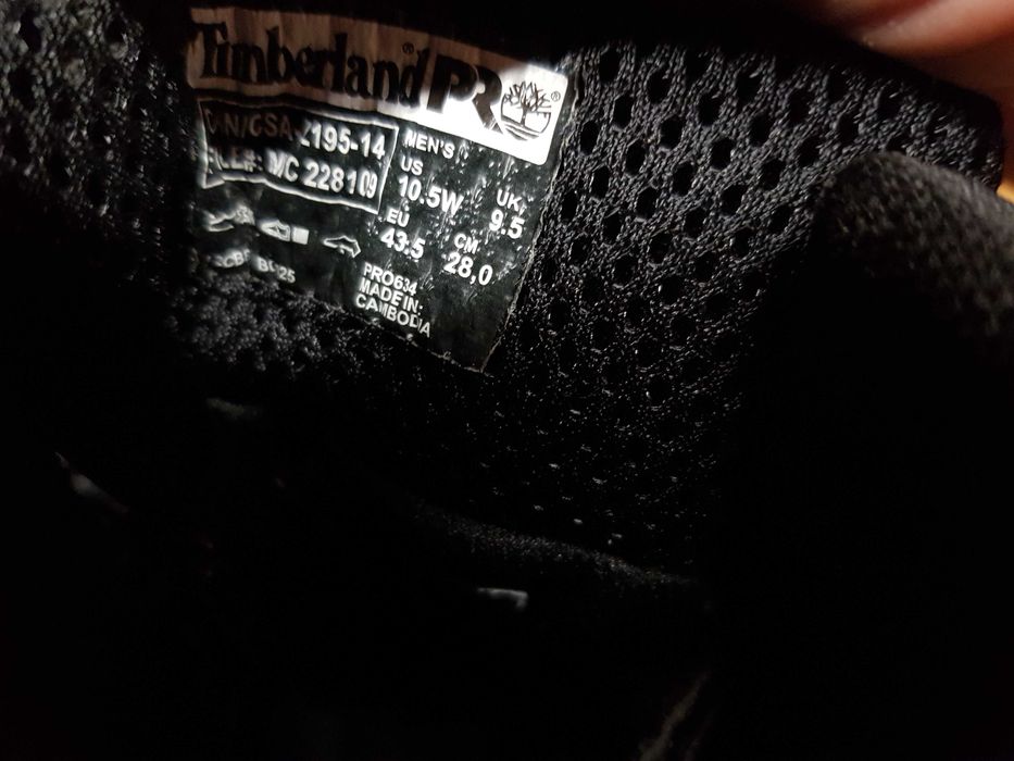 Buty robocze TIMBERLAND rozm 43,5 wkł 29 cm S3